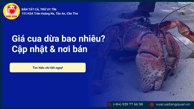 Giá cua dừa bao nhiêu 1kg