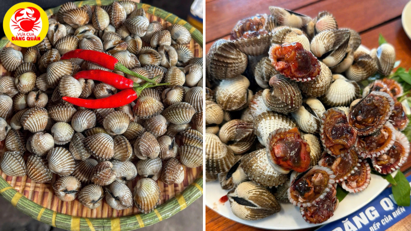 Món sò huyết hấp Món sò huyết hấp