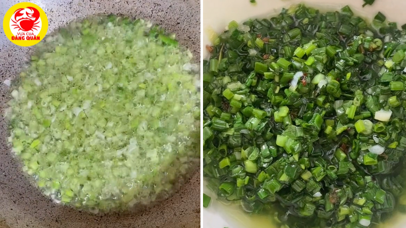 Mỡ hành làm sò huyết nướng