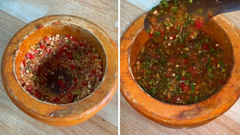 Nước sốt sò huyết kiểu Thái