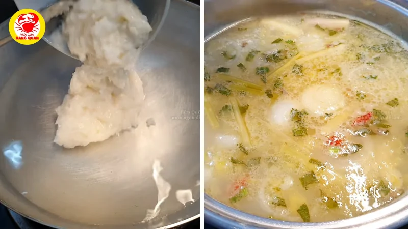 Nấu nước dùng nhúng giấm đậm đà
