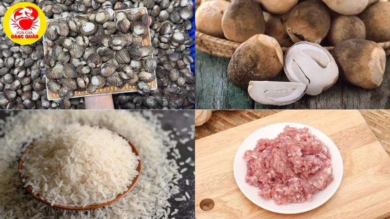 Nguyên liệu nấu cháo sò huyết