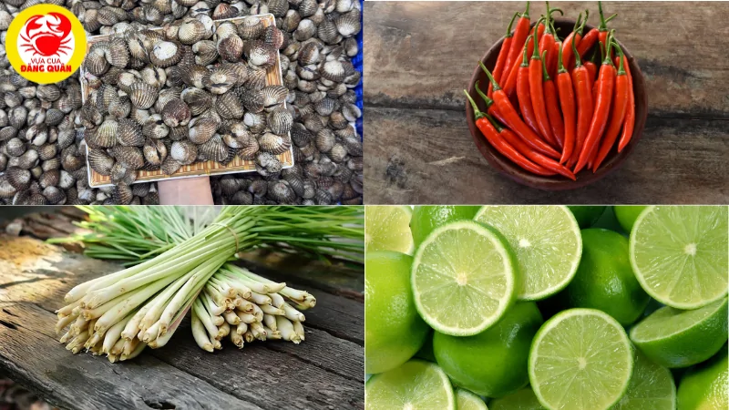 Nguyên liệu làm gỏi sò huyết