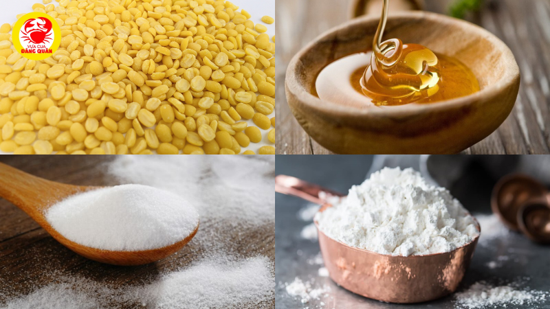 Nguyên liệu chuẩn bị cho nhân Nguyên liệu chuẩn bị cho nhân