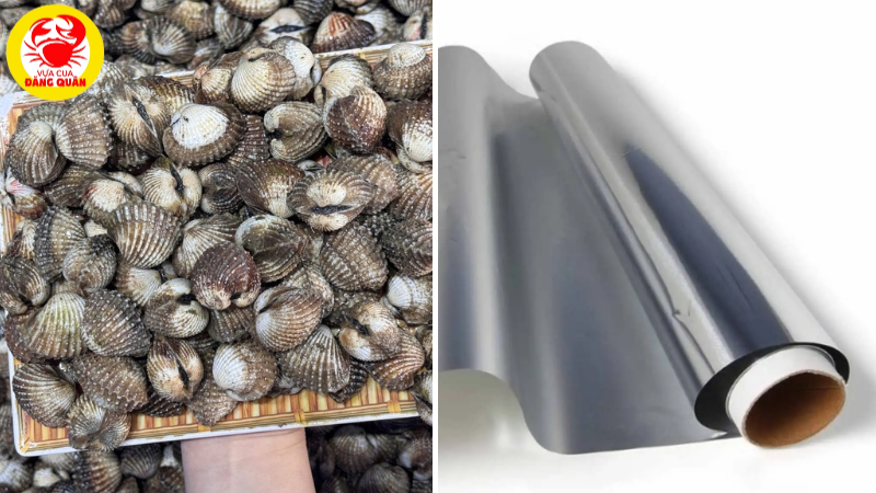 Nguyên liệu sò huyết nướng giấy bạc Nguyên liệu sò huyết nướng giấy bạc