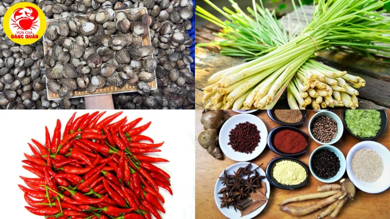 Nguyên liệu sò huyết hấp