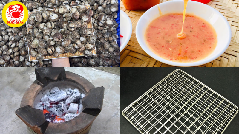 Nguyên liệu sò huyết nướng mọi