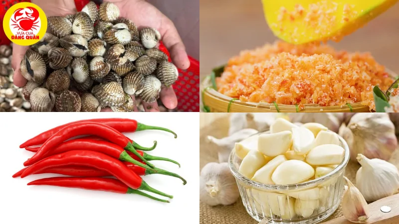 Nguyên liệu sò huyết rang muối ớt