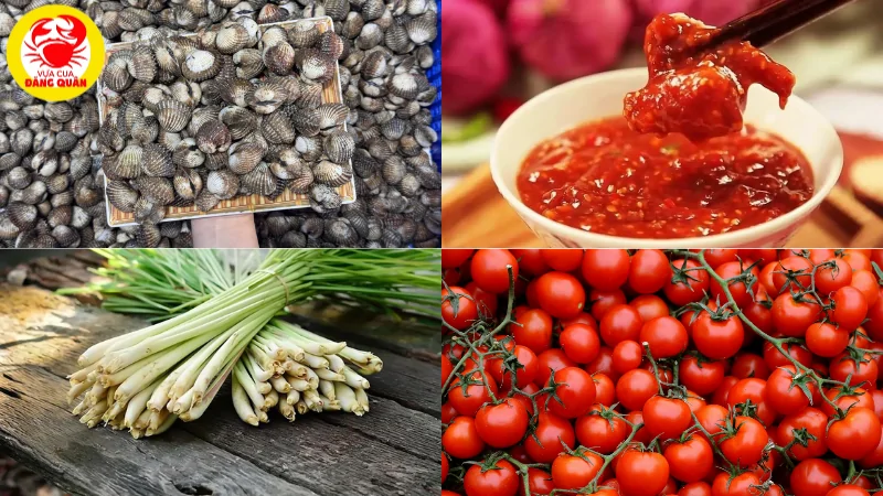 Nguyên liệu làm sốt sò huyết Thái