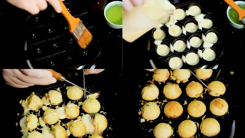 Nướng bánh takoyaki
