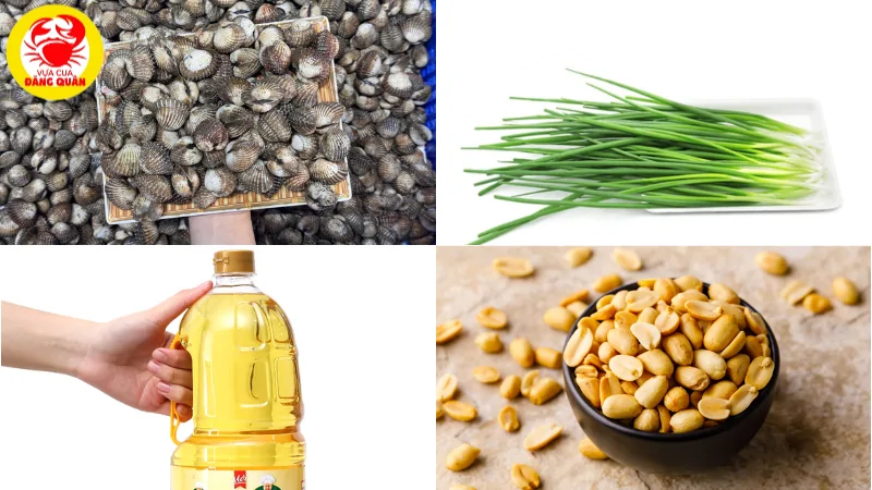 Nguyên liệu sò huyết nướng mỡ hành