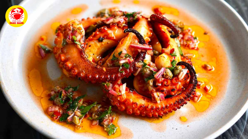 Bạch tuộc nướng sa tế Bạch tuộc nướng sa tế