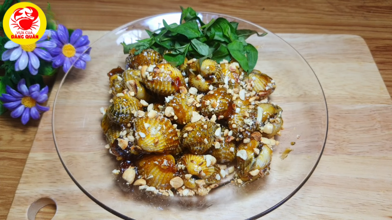 Món sò huyết rang me thành phẩm Món sò huyết rang me thành phẩm