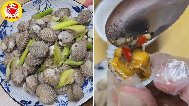 Thưởng thức sò huyết luộc