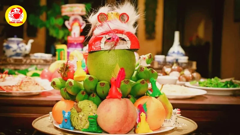 Trang trí mâm ngũ quả Trung Thu