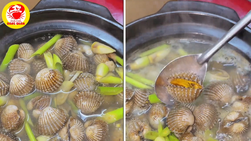 Ủ sò huyết sau khi luộc Ủ sò huyết sau khi luộc