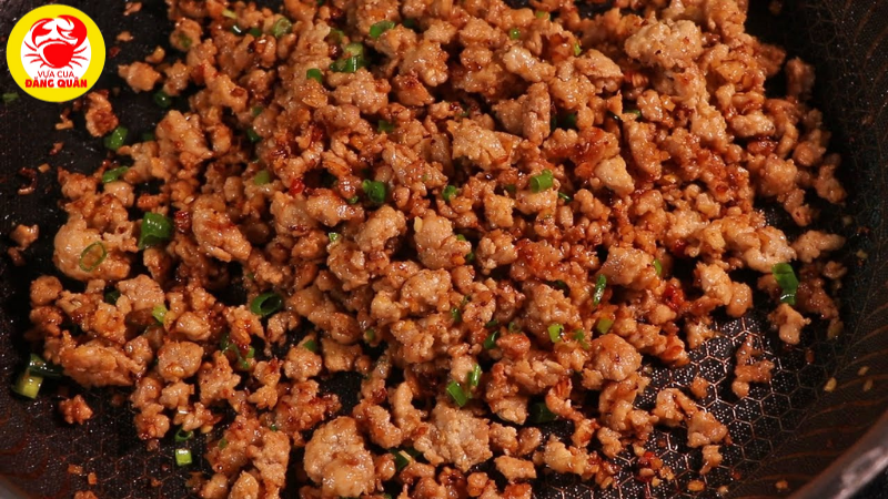 Thịt băm xào để nấu cháo