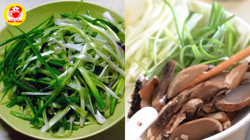 Chuẩn bị các nguyên liệu đi kèm