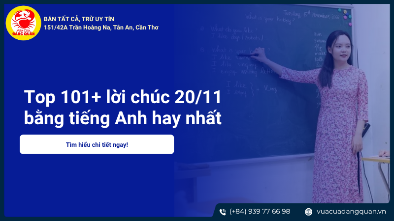 Top 101+ lời chúc 20/11 bằng tiếng Anh hay, ý nghĩa nhất