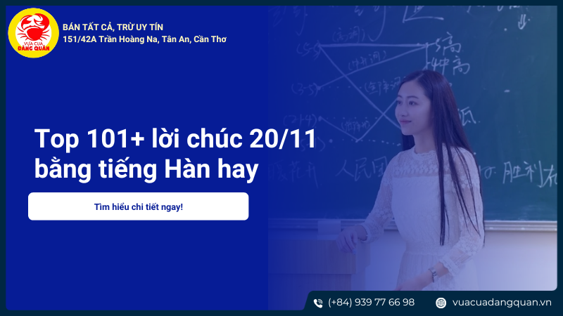 Top 101+ lời chúc 20/11 bằng tiếng Hàn hay, ý nghĩa nhất