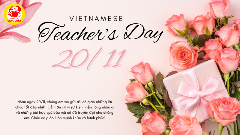 Lời chúc cho cô giáo cấp 1, 2, 3