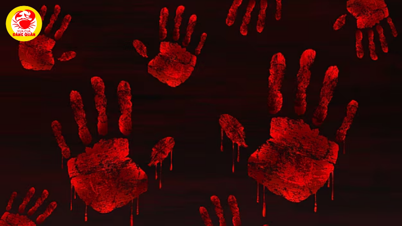 Dấu chân và tay máu