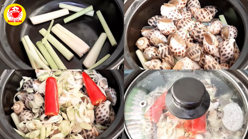 Hấp ốc hương với sả
