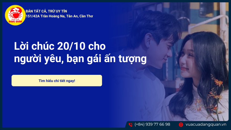 Lời chúc 20/10 cho người yêu, bạn gái ấn tượng 2025