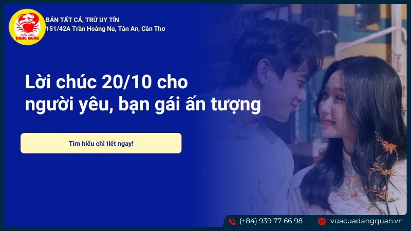 Lời chúc 20/10 cho người yêu, bạn gái ấn tượng 2025
