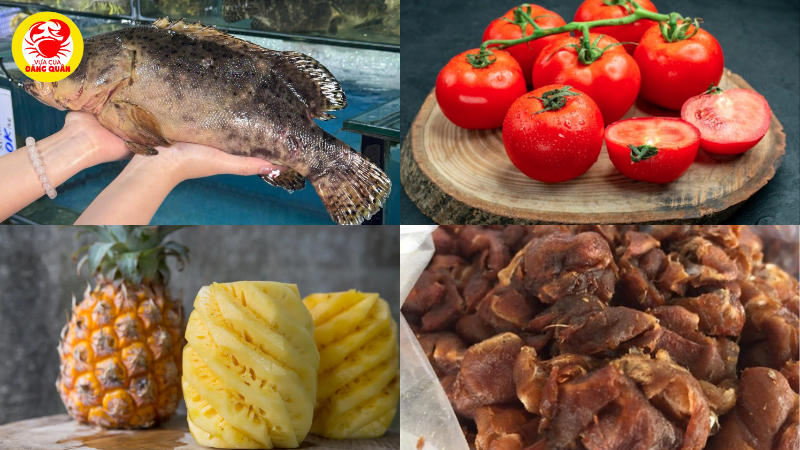 Nguyên liệu cho món canh chua cá mú