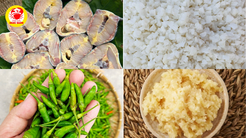 Nguyên liệu cá tầm nướng muối ớt