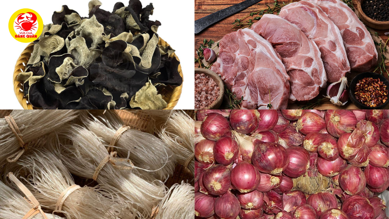 Nguyên liệu cho phần nhân chuẩn vị