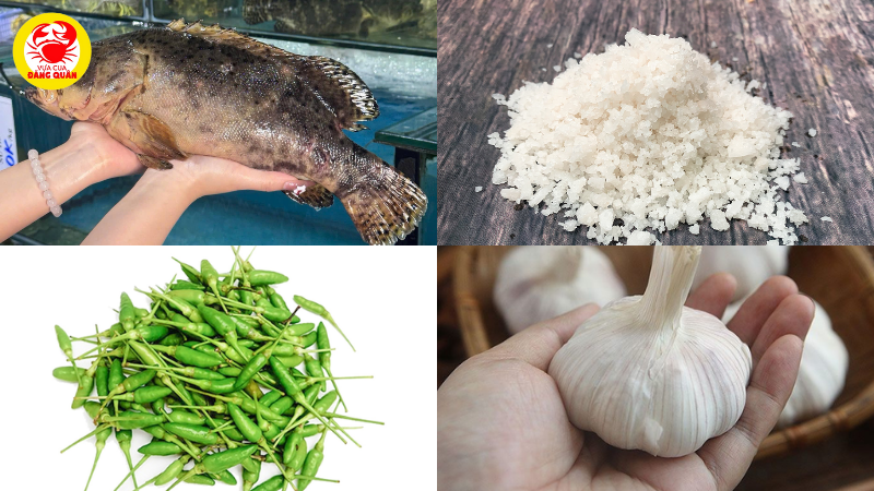 Nguyên liệu cho món cá mú nướng muối ớt