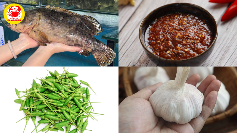 Nguyên liệu cho món cá mú nướng sa tế