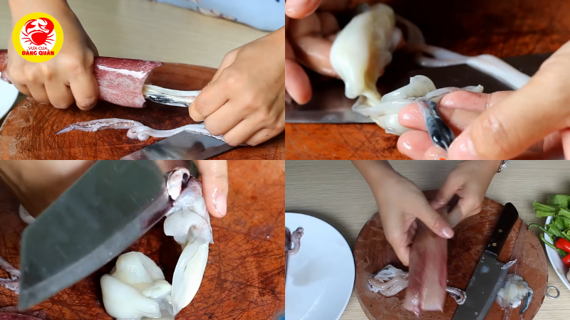 Hướng dẫn chi tiết cách sơ chế mực ống sạch, không tanh