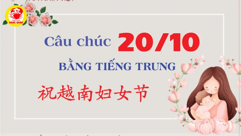 Lời chúc 20/10 tiếng Trung tặng Bạn bè, Đồng nghiệp (送给朋友/同事的祝福)
