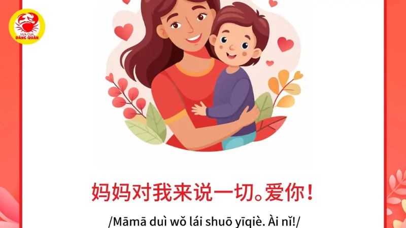 Lời chúc 20/10 tiếng Trung tặng Mẹ (送给妈妈的祝福)