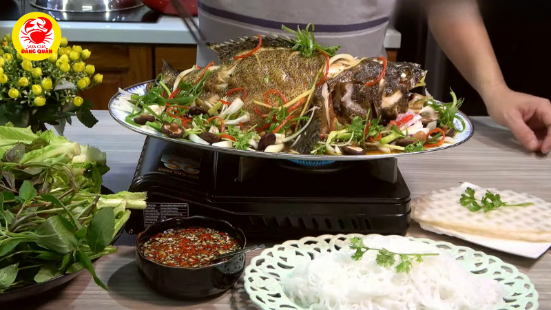 Thực hiện cá mú hấp xì dầu
