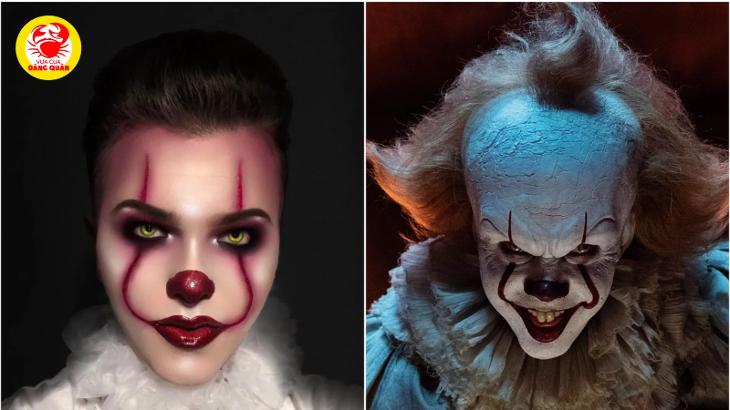 Trang điểm hề ma quái (Creepy Clown)